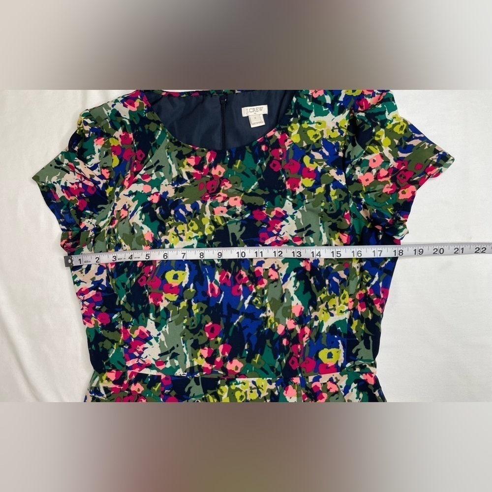 J. Crew Printed Flutter Dress Short Sleeve Size 6 - Picture 9 of 9